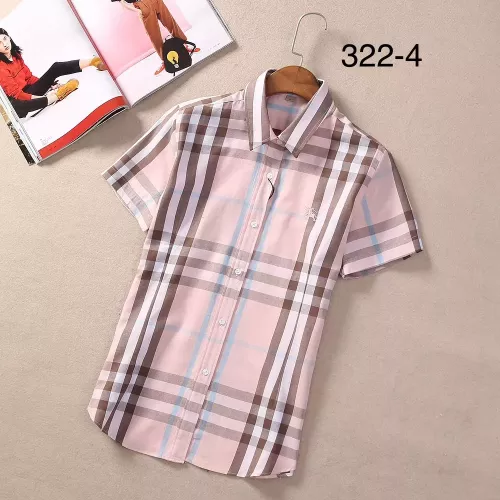 Wholesale Burberry Shirts Short Sleeved For Women #1346644 $36.00 USD, Wholesale Quality Replica Burberry Shirts