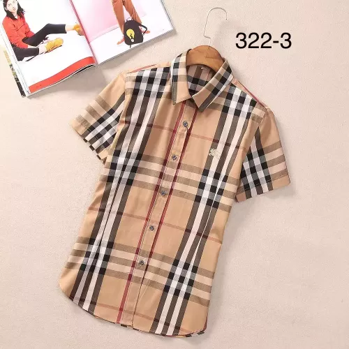 Wholesale Burberry Shirts Short Sleeved For Women #1346646 $36.00 USD, Wholesale Quality Replica Burberry Shirts
