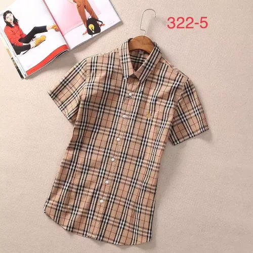 Wholesale Burberry Shirts Short Sleeved For Women #1346649 $36.00 USD, Wholesale Quality Replica Burberry Shirts