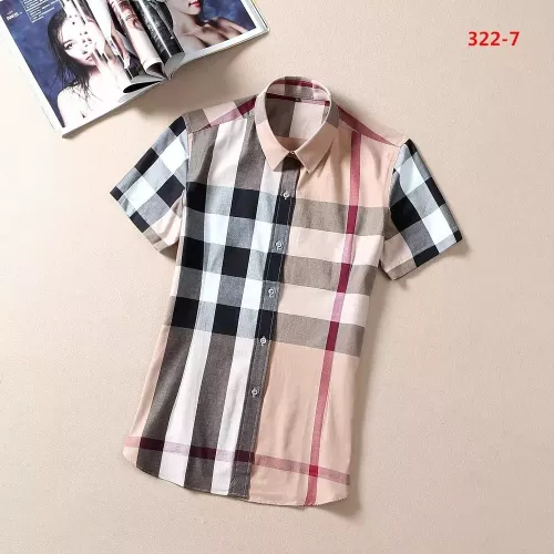 Wholesale Burberry Shirts Short Sleeved For Women #1346650 $36.00 USD, Wholesale Quality Replica Burberry Shirts
