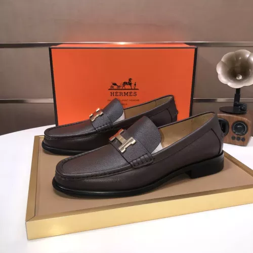 Wholesale Hermes Leather Shoes For Men #1347405 $100.00 USD, Wholesale Quality Replica Hermes Leather Shoes