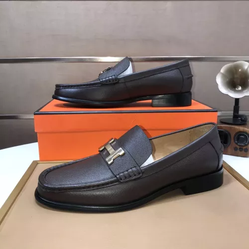 Replica Hermes Leather Shoes For Men #1347405 $100.00 USD for Wholesale