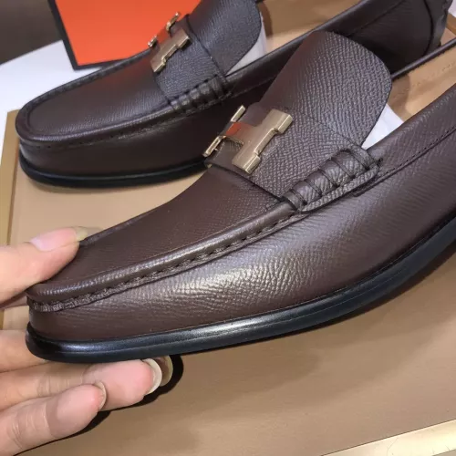 Replica Hermes Leather Shoes For Men #1347405 $100.00 USD for Wholesale