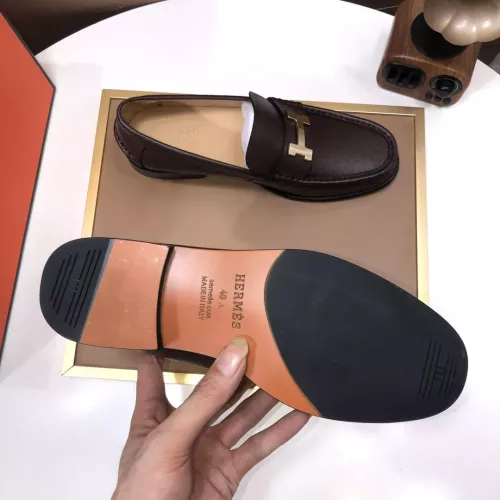 Replica Hermes Leather Shoes For Men #1347405 $100.00 USD for Wholesale
