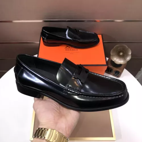 Replica Hermes Leather Shoes For Men #1347407 $100.00 USD for Wholesale