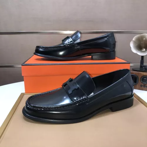 Replica Hermes Leather Shoes For Men #1347407 $100.00 USD for Wholesale
