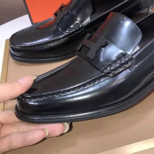 Replica Hermes Leather Shoes For Men #1347407 $100.00 USD for Wholesale