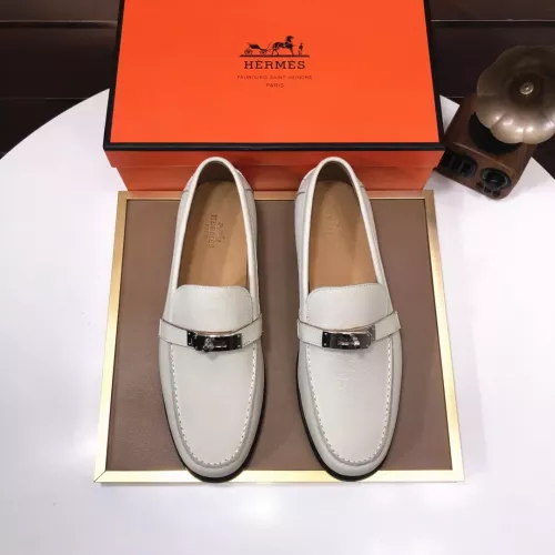 Replica Hermes Leather Shoes For Men #1347408 $100.00 USD for Wholesale
