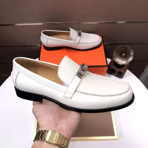 Replica Hermes Leather Shoes For Men #1347408 $100.00 USD for Wholesale