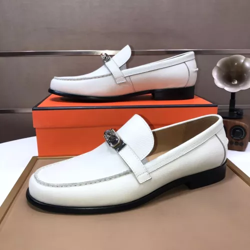 Replica Hermes Leather Shoes For Men #1347408 $100.00 USD for Wholesale
