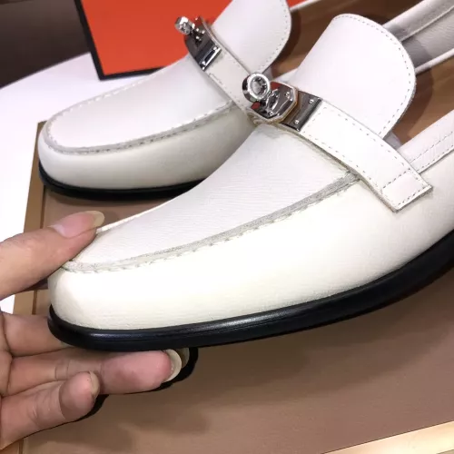 Replica Hermes Leather Shoes For Men #1347408 $100.00 USD for Wholesale