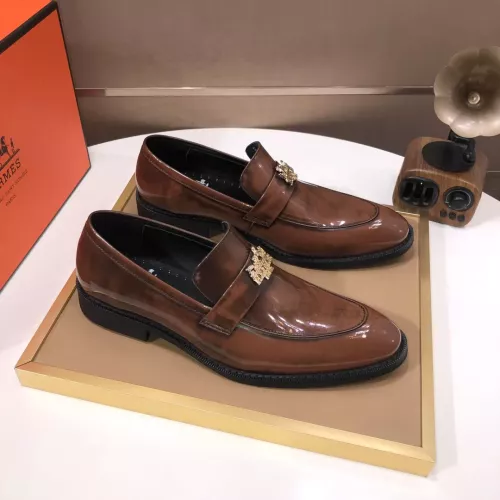 Replica Hermes Leather Shoes For Men #1347412 $92.00 USD for Wholesale