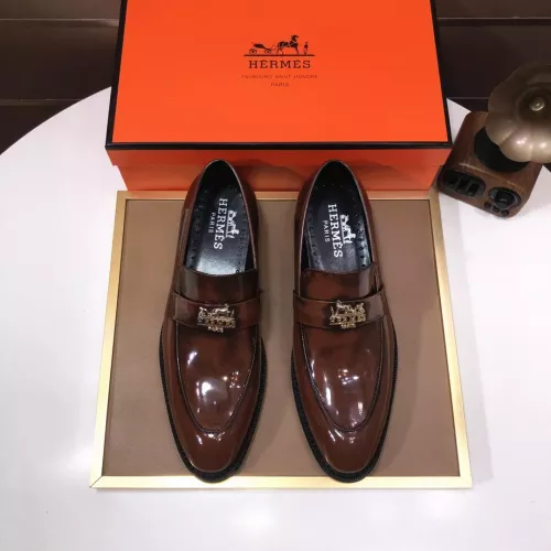 Replica Hermes Leather Shoes For Men #1347412 $92.00 USD for Wholesale