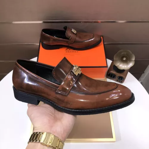 Replica Hermes Leather Shoes For Men #1347412 $92.00 USD for Wholesale