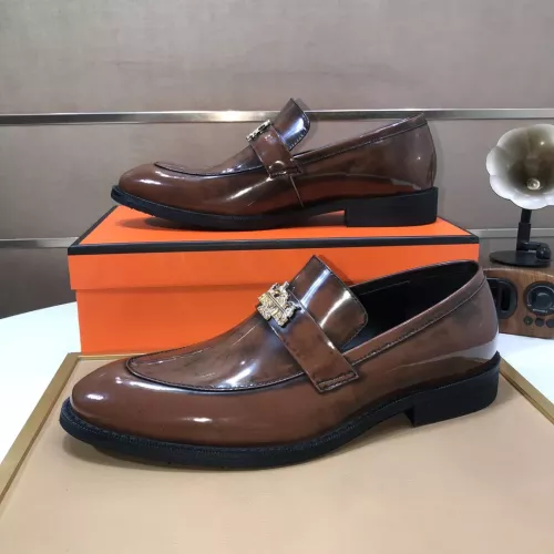 Replica Hermes Leather Shoes For Men #1347412 $92.00 USD for Wholesale