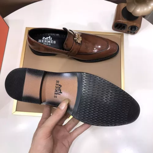 Replica Hermes Leather Shoes For Men #1347412 $92.00 USD for Wholesale