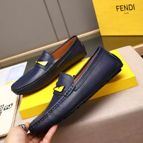 Replica Fendi Leather Shoes For Men #1347416 $80.00 USD for Wholesale