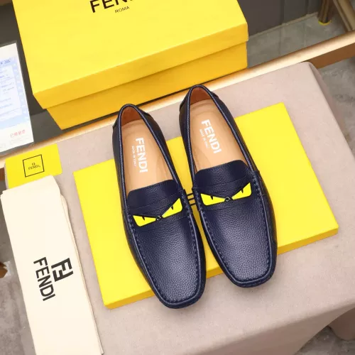 Replica Fendi Leather Shoes For Men #1347416 $80.00 USD for Wholesale