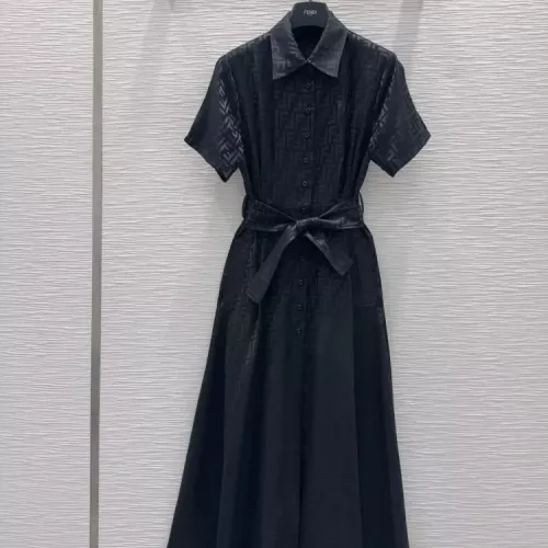 Wholesale Fendi Dresses Short Sleeved For Women #1347437 $80.00 USD, Wholesale Quality Replica Fendi Dresses
