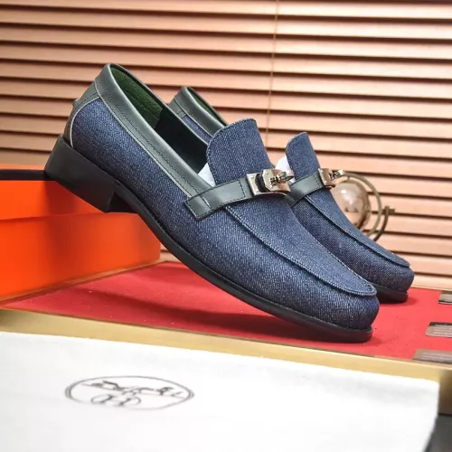 Replica Hermes Leather Shoes For Men #1347438 $98.00 USD for Wholesale