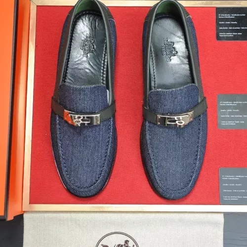 Replica Hermes Leather Shoes For Men #1347438 $98.00 USD for Wholesale