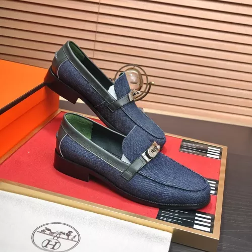 Replica Hermes Leather Shoes For Men #1347438 $98.00 USD for Wholesale
