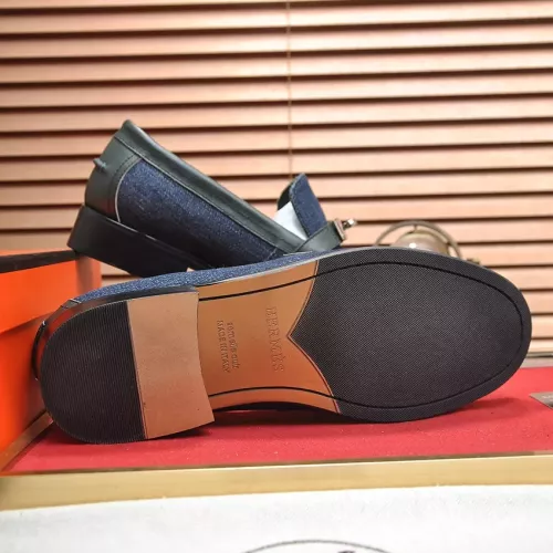 Replica Hermes Leather Shoes For Men #1347438 $98.00 USD for Wholesale