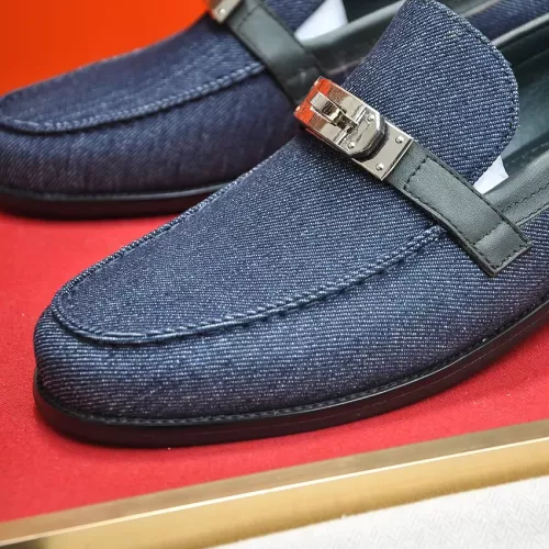 Replica Hermes Leather Shoes For Men #1347438 $98.00 USD for Wholesale