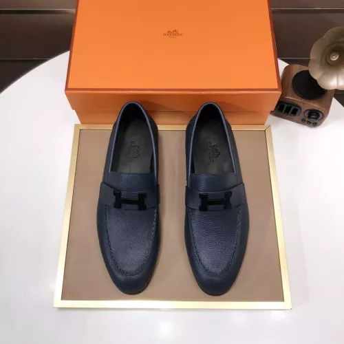 Replica Hermes Leather Shoes For Men #1347446 $100.00 USD for Wholesale