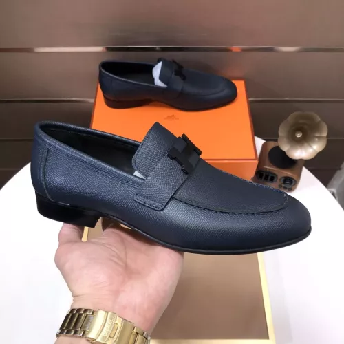 Replica Hermes Leather Shoes For Men #1347446 $100.00 USD for Wholesale