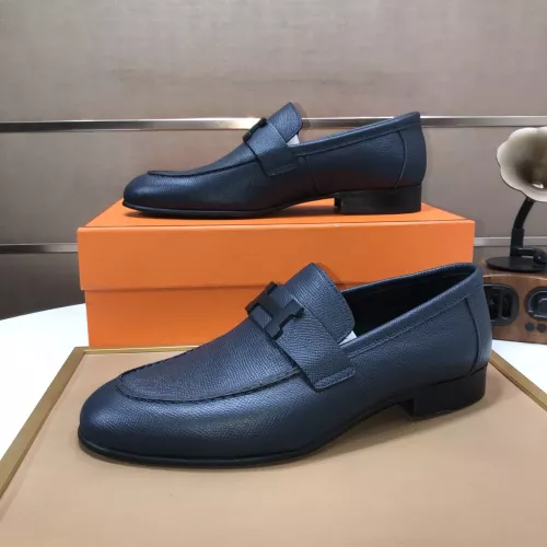 Replica Hermes Leather Shoes For Men #1347446 $100.00 USD for Wholesale