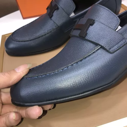 Replica Hermes Leather Shoes For Men #1347446 $100.00 USD for Wholesale