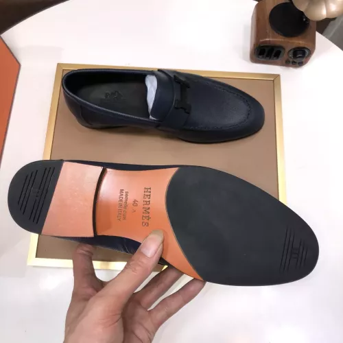 Replica Hermes Leather Shoes For Men #1347446 $100.00 USD for Wholesale