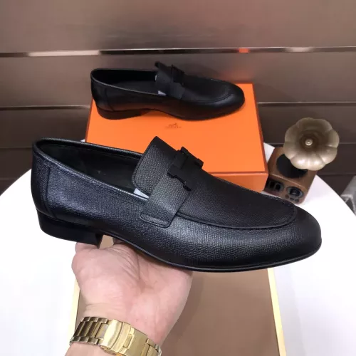 Replica Hermes Leather Shoes For Men #1347447 $100.00 USD for Wholesale