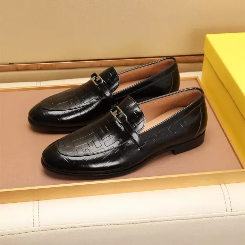 Wholesale Fendi Leather Shoes For Men #1347860 $88.00 USD, Wholesale Quality Replica Fendi Leather Shoes