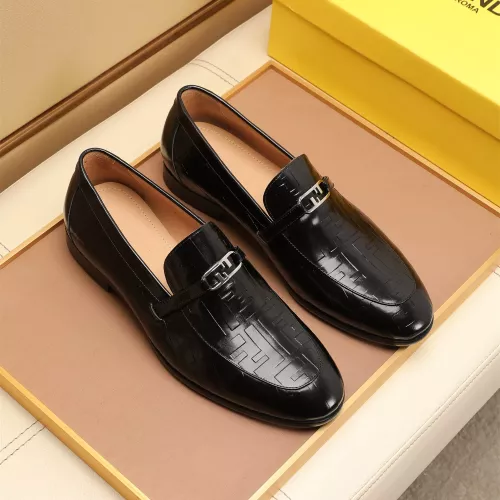 Replica Fendi Leather Shoes For Men #1347860 $88.00 USD for Wholesale