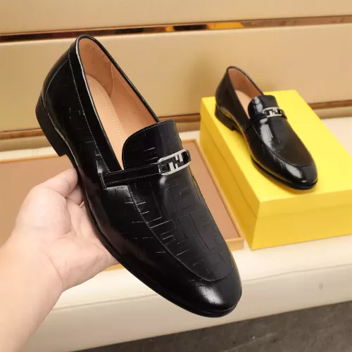 Replica Fendi Leather Shoes For Men #1347860 $88.00 USD for Wholesale