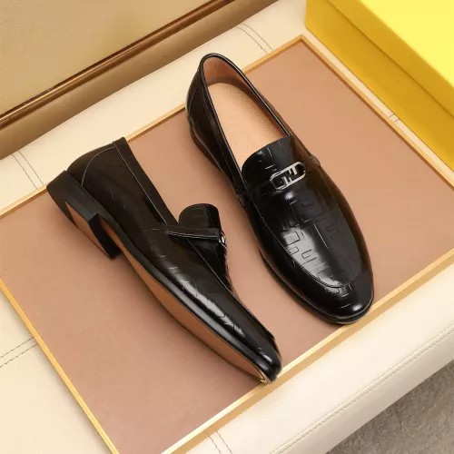 Replica Fendi Leather Shoes For Men #1347860 $88.00 USD for Wholesale