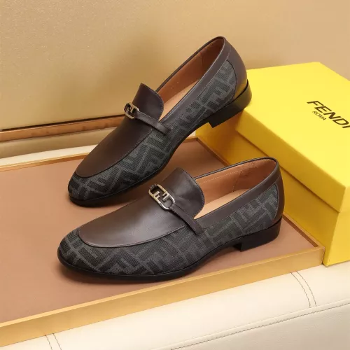 Wholesale Fendi Leather Shoes For Men #1347864 $88.00 USD, Wholesale Quality Replica Fendi Leather Shoes