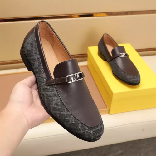 Replica Fendi Leather Shoes For Men #1347864 $88.00 USD for Wholesale