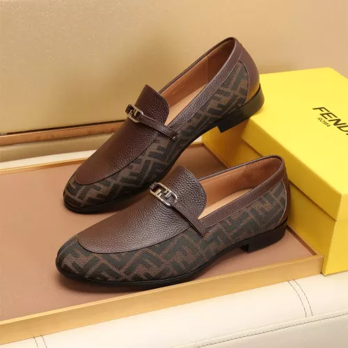 Wholesale Fendi Leather Shoes For Men #1347865 $88.00 USD, Wholesale Quality Replica Fendi Leather Shoes