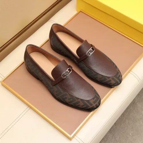 Replica Fendi Leather Shoes For Men #1347865 $88.00 USD for Wholesale