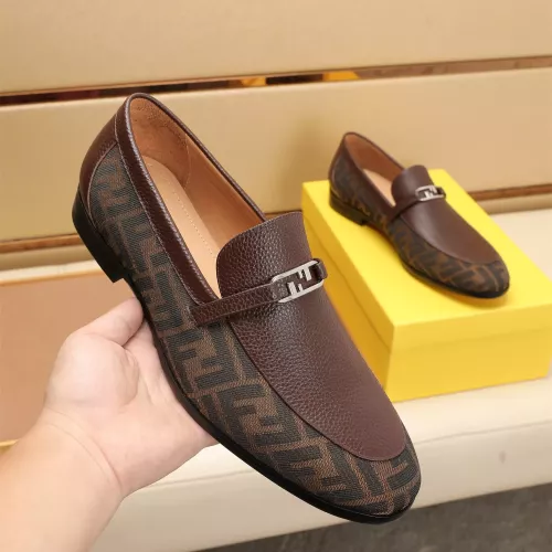 Replica Fendi Leather Shoes For Men #1347865 $88.00 USD for Wholesale