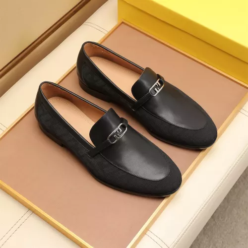 Replica Fendi Leather Shoes For Men #1347866 $88.00 USD for Wholesale
