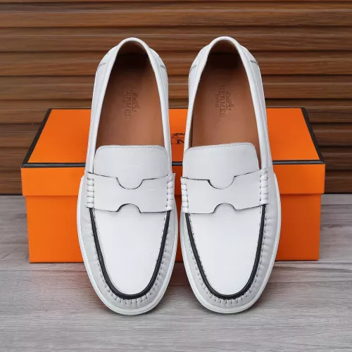 Replica Hermes Leather Shoes For Men #1347868 $96.00 USD for Wholesale