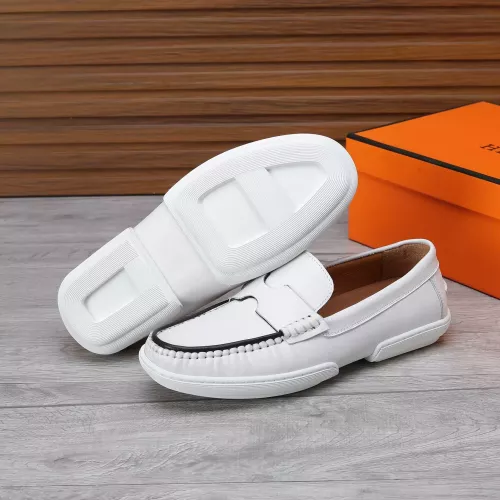 Replica Hermes Leather Shoes For Men #1347868 $96.00 USD for Wholesale