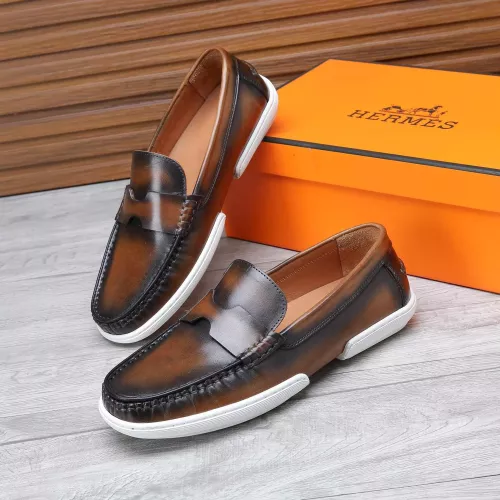 Wholesale Hermes Leather Shoes For Men #1347875 $96.00 USD, Wholesale Quality Replica Hermes Leather Shoes