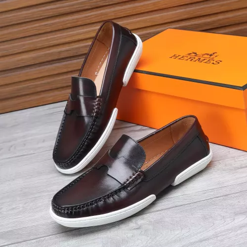 Wholesale Hermes Leather Shoes For Men #1347877 $96.00 USD, Wholesale Quality Replica Hermes Leather Shoes