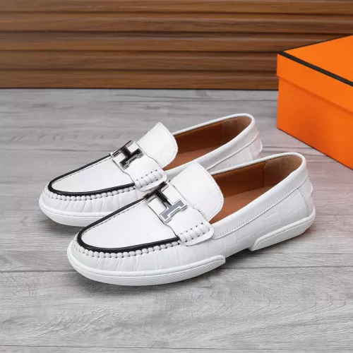 Wholesale Hermes Leather Shoes For Men #1347881 $96.00 USD, Wholesale Quality Replica Hermes Leather Shoes