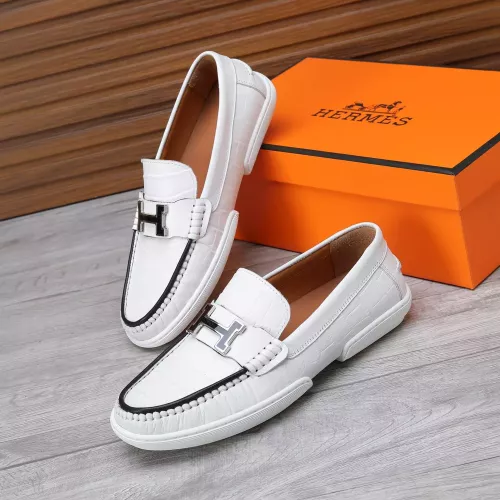 Replica Hermes Leather Shoes For Men #1347881 $96.00 USD for Wholesale